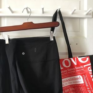 7/8 smooth black lululemon tights